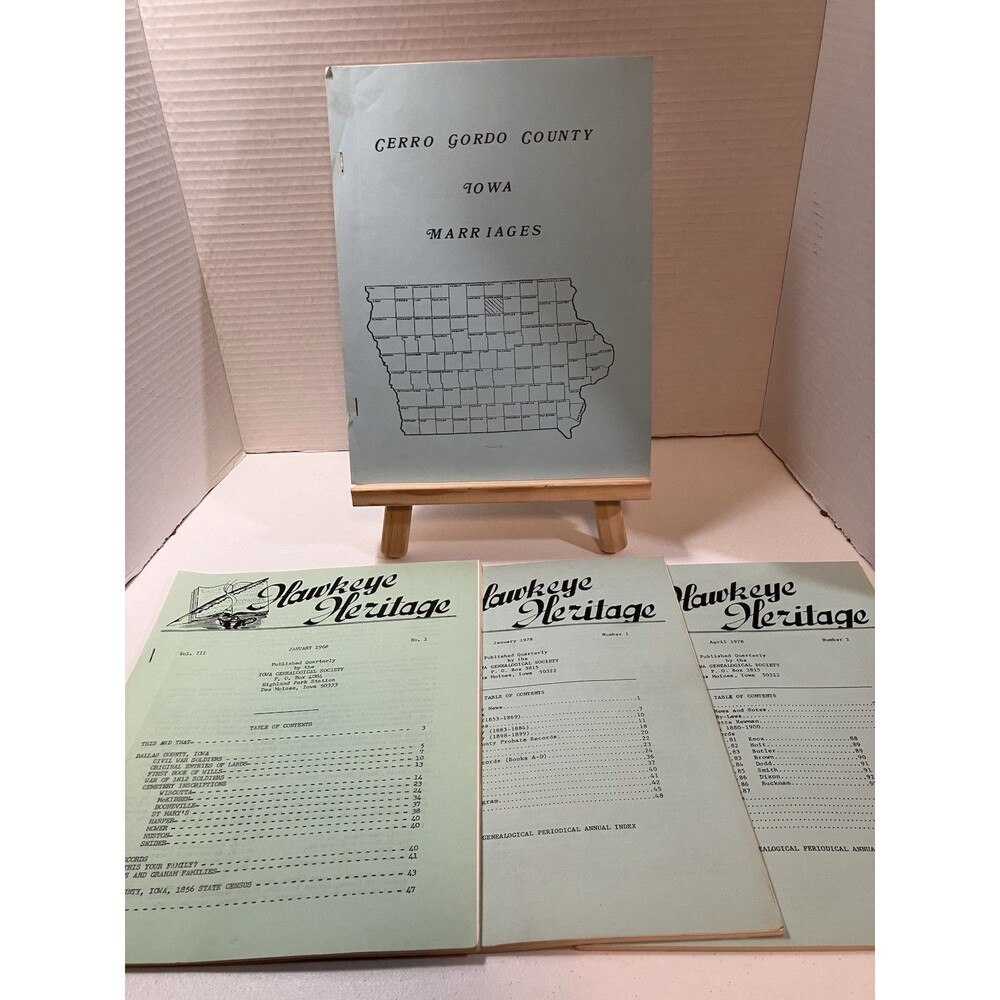 Iowa Genealogical Society & Hawkeye Heritage Journals Marriage Genealogy History